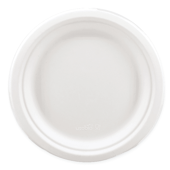 assiette plate en pulpe de cellulose diamètre 22