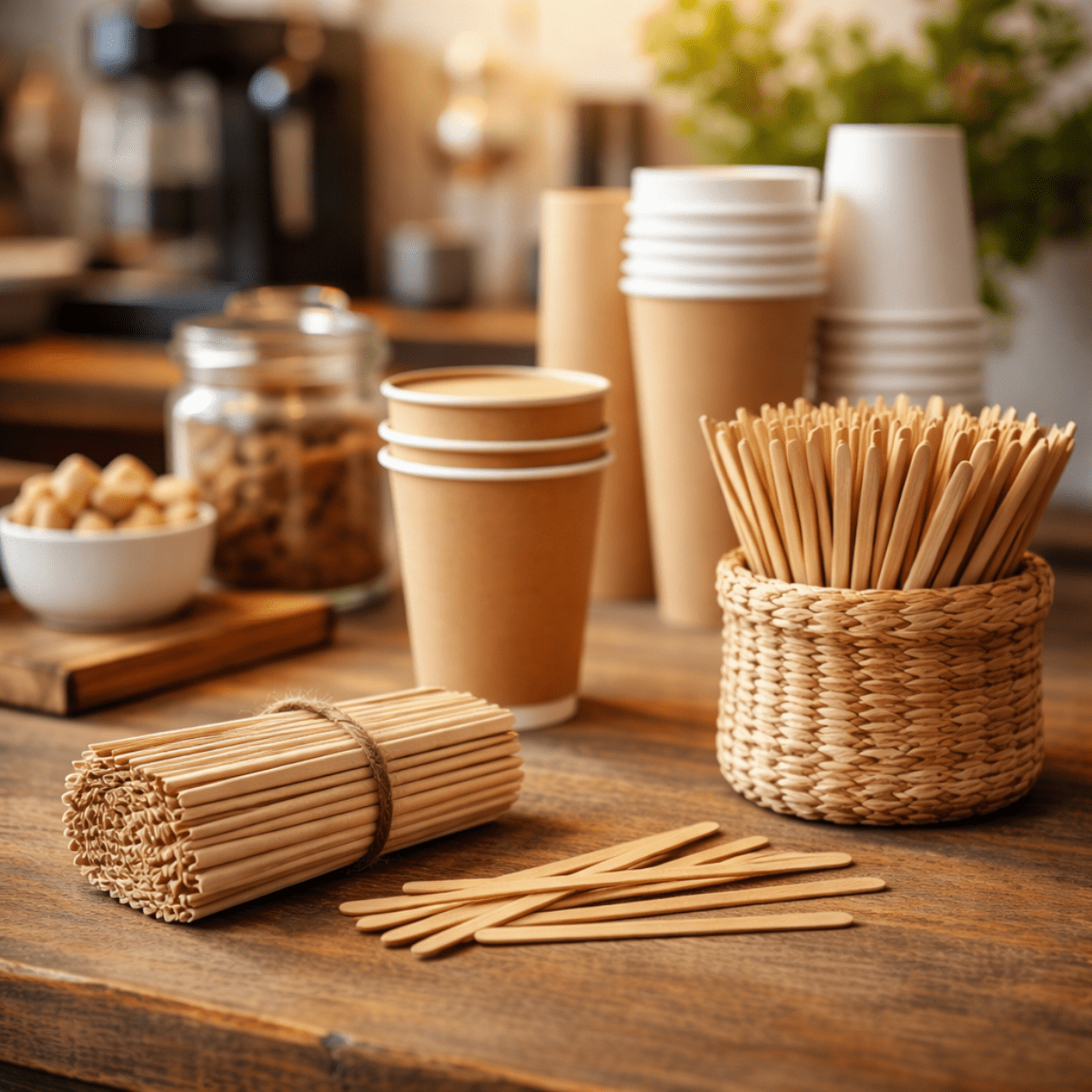 touillette en bois certifié FSC