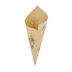 Cornet à frites papier ingraissable et sans plastique