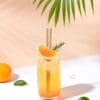 Pailles bagasse réutilisable sans plastique dans cocktail