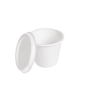 verrine en bagasse avec couvercle 90 ml